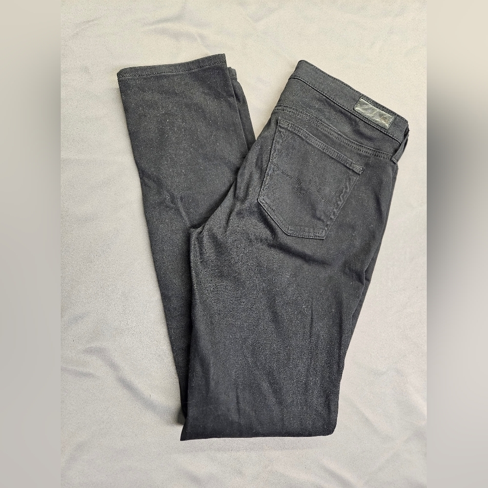 AG Adriano Goldschmied The Stilt Crop Cigarette Leg Jeans Womens 27R Black Denim